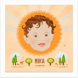 illustration babyportrait junge