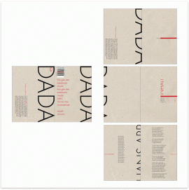 Buchkonzept, Grafikdesign "Bevor Dada da war, war Dada da"