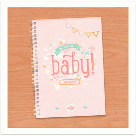 Cover von "Unser Baby – Das 1. Jahr", rosa Babytagebuch für Mädchen