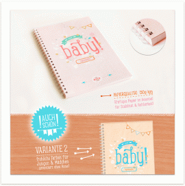 Produktfoto von "Unser Baby – Das 1. Jahr", rosa Babytagebuch für Mädchen