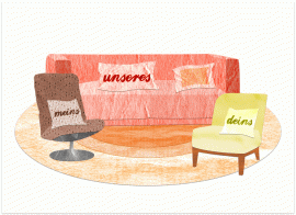 illustration "wohnzimmer" / bücher magazin
