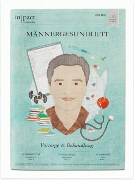 titel-illustration inpact magazin (handelsblatt) "männergesundheit"
