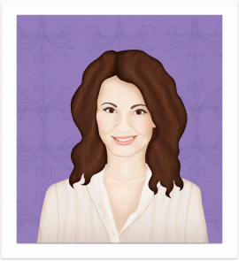 portrait illustration "iris berben"