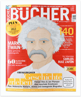 cover illustration "mark twain" / bücher magazin