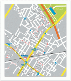 illustration infografik stadtplan köln-ehrenfeld