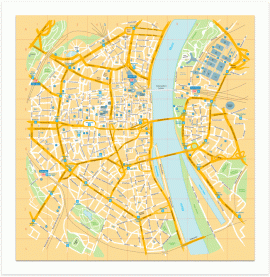 illustration infografik stadtplan köln