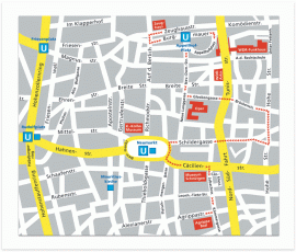 illustration infografik stadtplan köln-neumarkt