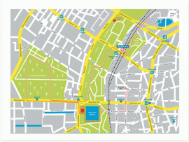 Stadtplan, Infografik Belgisches Viertel, Köln